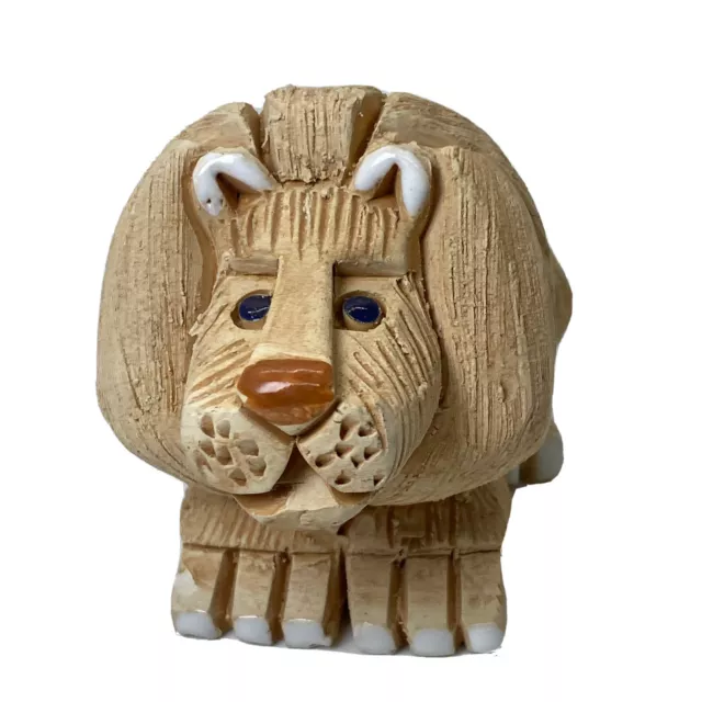 Vintage Artesania Rinconada Lion Pottery Ceramic Figurine Uruguay