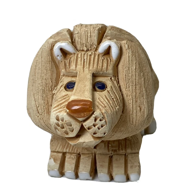 Vintage Artesania Rinconada Lion Pottery Ceramic Figurine Uruguay