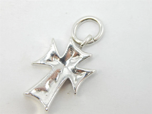 Designer Stamped M Sterling Silver 925 Maltese Cross Pendant About 1" 8.5 Grams
