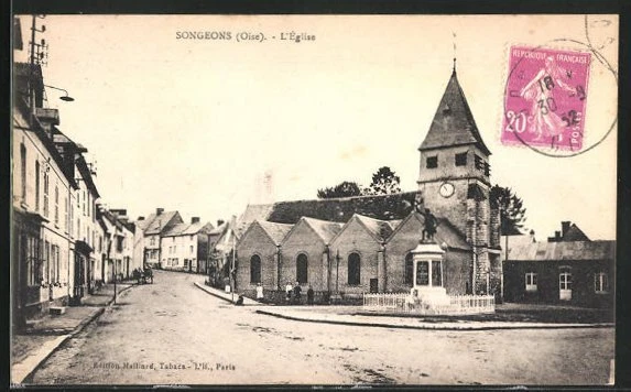 CPA Songeons, L´Eglise 1932