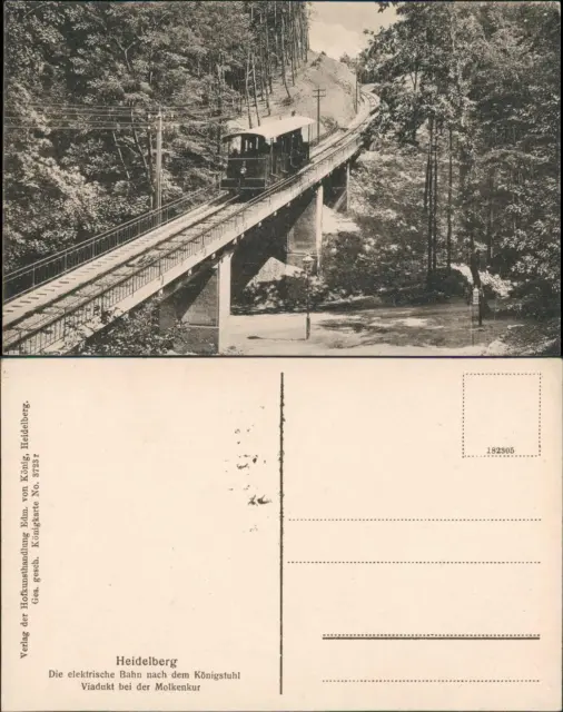 Heidelberg Die elektrische Bahn nach dem Königstuhl, Bergbahn 1905