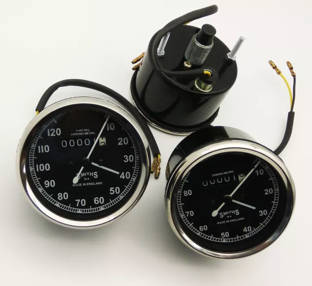 0-80-120 Mph Vintage Replica Smith Speedometer BSA Royal Enfield Norton Cycle