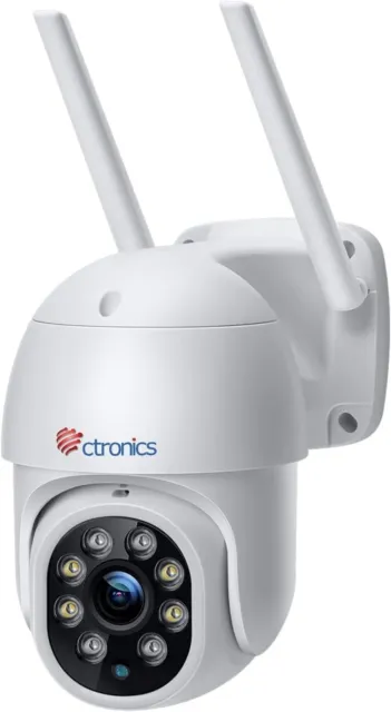 Ctronics 380C 4MP - Überwachungskamera Aussen WLAN, 2560×1440P Ctronics PTZ 2,4/