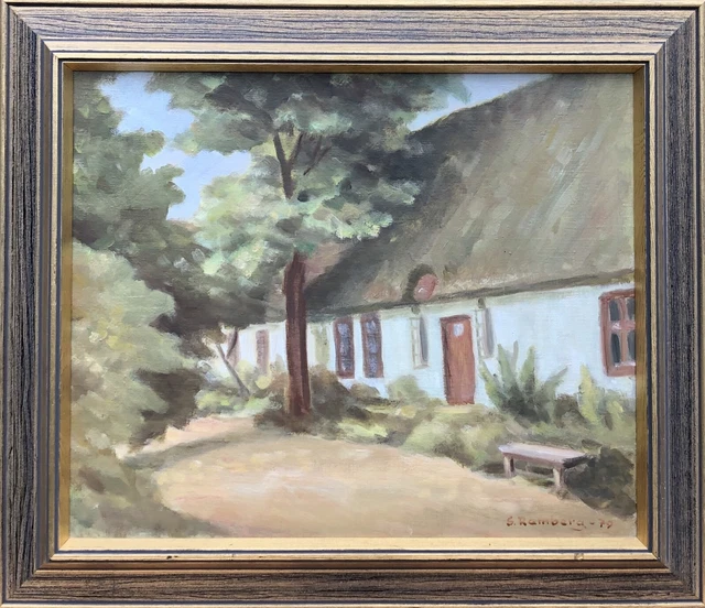 Unknown Painter - Landscape With Old Farmhouse - Kate Country House Bank Trees