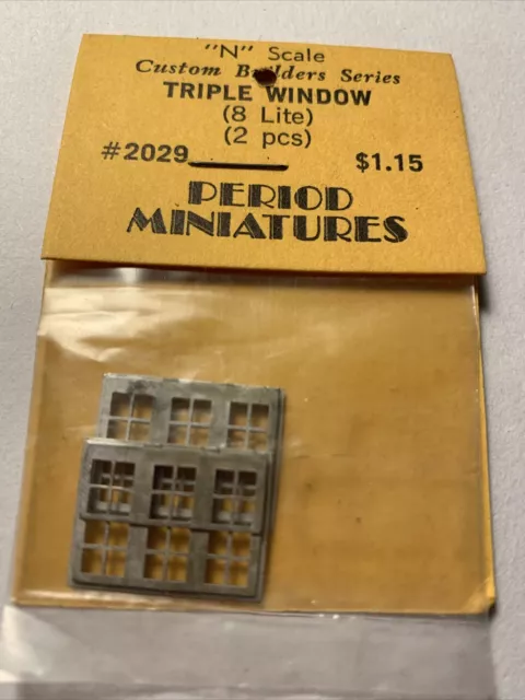 Period Miniatures Custom Builders N 2029 Triple Double Hung Window 8 Pane
