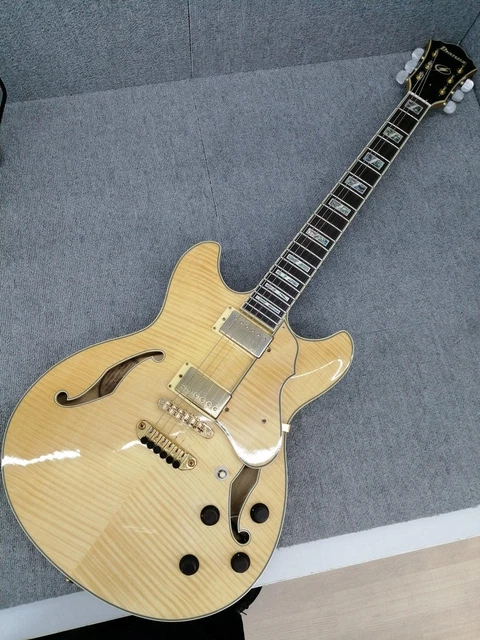 Ibanez Electric Guitar Semi Hollow AS103-NT-12-01 Natural with Hard Case