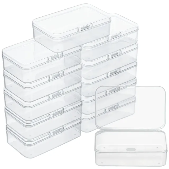 BELLE VOUS (paquete de 12 Pequeña caja de plástico transparente con tapa - L8,5 x B5,5 x