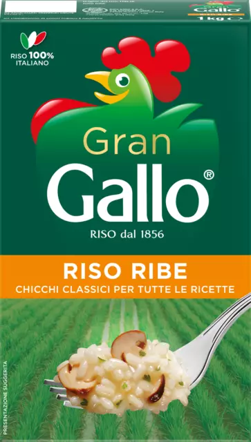 Gran Gallo Riso Ribe,Italienischer Reis, ideal für jede Art von Rezept,1Kg