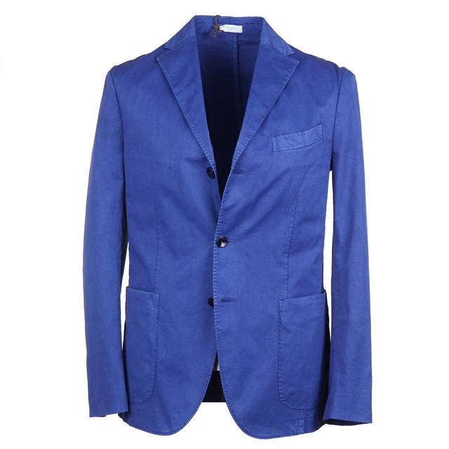 Boglioli Blue Garment-Washed Cotton 'K Jacket' Sport Coat 38R (Eu 48) NWT