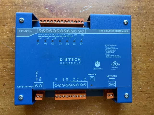DISTECH Controls LonMark Fan Coil Unit Controller EC-FCU-L HVAC Made in USA