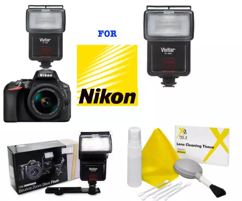 Hd Xenon Speedlite Wireless Zoom Swivel Flash For Nikon  D3400 D5600 Dslr