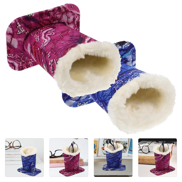 2 piezas Soporte de tela para soporte de gafas Organizador de mesita de noche para hombre