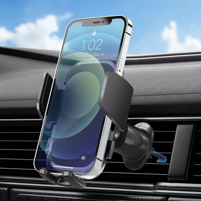 Support Téléphone Voiture sur Grille Aération, Smartphone Rotatif à 360 Degrés