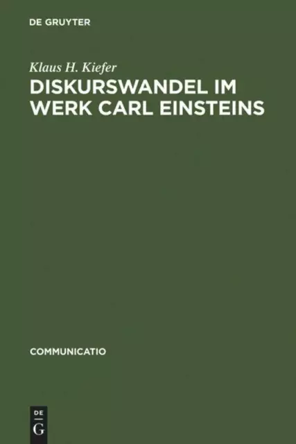 Diskurswandel im Werk Carl Einsteins | Buch | 9783484630079