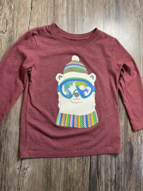 Toddler Boys Cat & Jack Long Sleeve Graphic Shirt  Size 4T 3