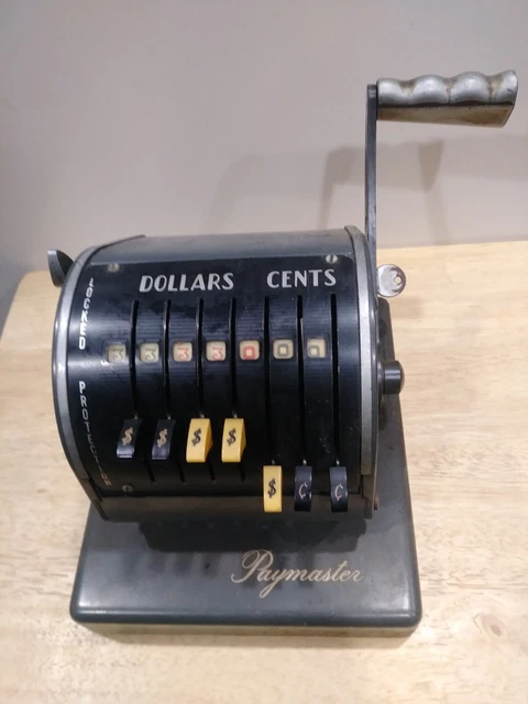 Paymaster Series X-550 Check Writer Stamping Machine With Key Works!
