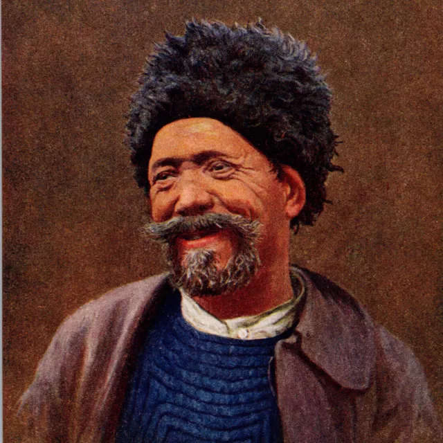 Antique 1910s WWI Serbian War Veteran Warrior Postcard Tchernoff