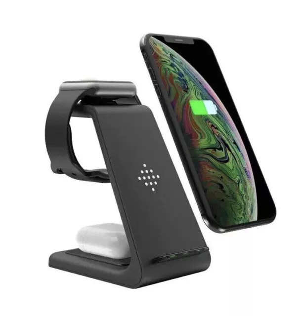 Caricatore Wireless, 3 In 1 Stazione Di Ricarica Wireless Per Iphone Apple Watch