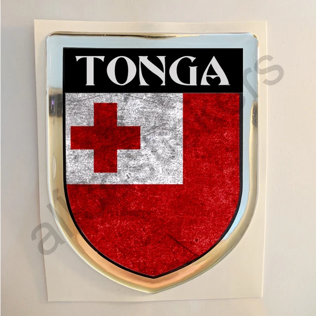 Tonga Adesivi Scudetto 3D Bandiera Sporco Resinato Adesivo Vinile Resinati