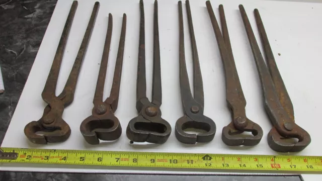 6 Old & Vintage Horse Hoof Farrier  Nipper Tool