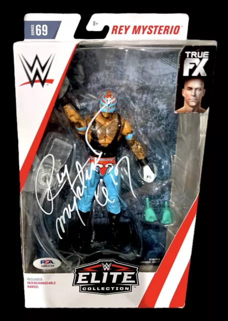 Wwe Rey Mysterio Jr Main Signé Dédicacé Personnalisé Elite Toy Avec PSA DNA COA