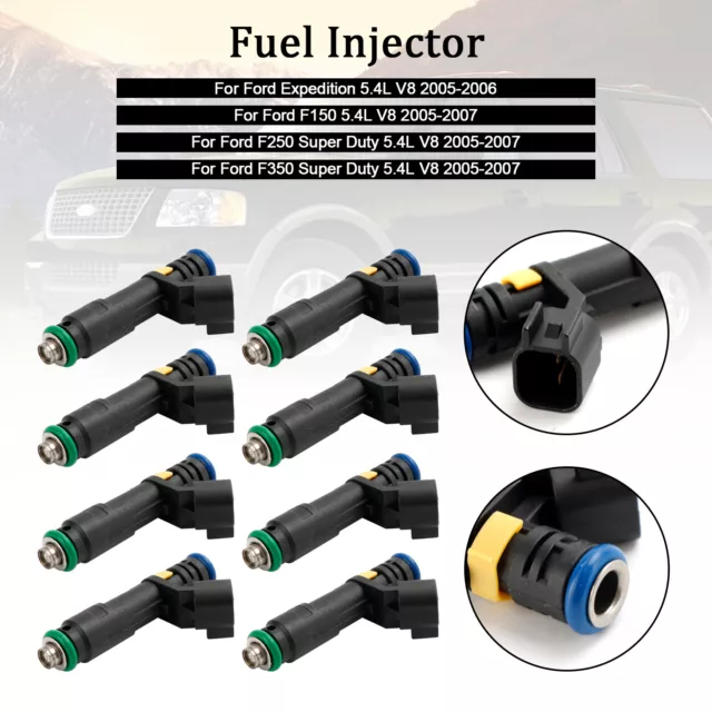 8PCS Fuel Injector Fit Ford F150 F250 F350 Expedition Super Duty 2005-2007 5.4L