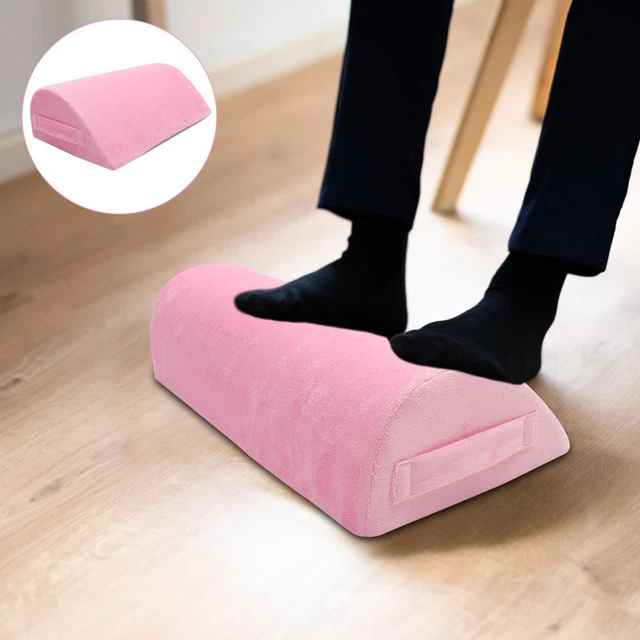 Almohada de pie de cristal de terciopelo almohada de soporte para pies almohadillas de taburete rosa