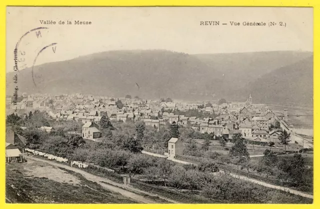 cpa RARE 08 - REVIN (Ardennes) VALLÉE de la MEUSE Vue Générale