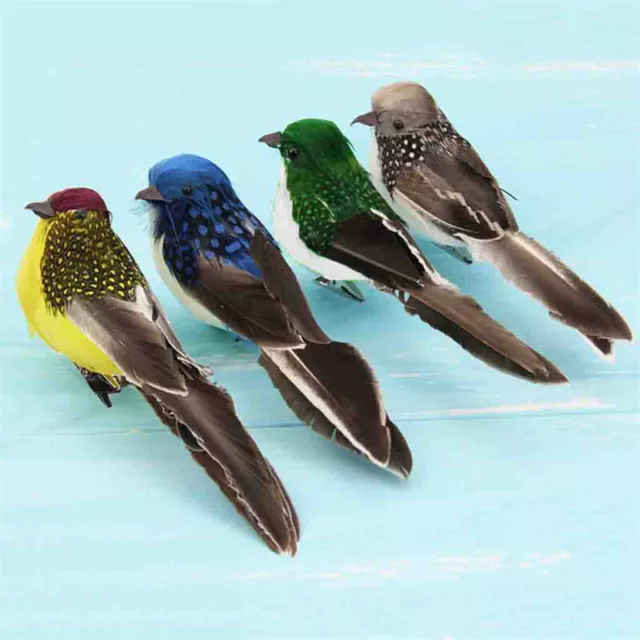 Mini Fake Birds Artificial Feather Foam Doves Wedding Garden Decoration Orna-EL