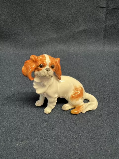 Augarten Wien Porcelain Dog Japanese Chin Pekinese Vienna Austria