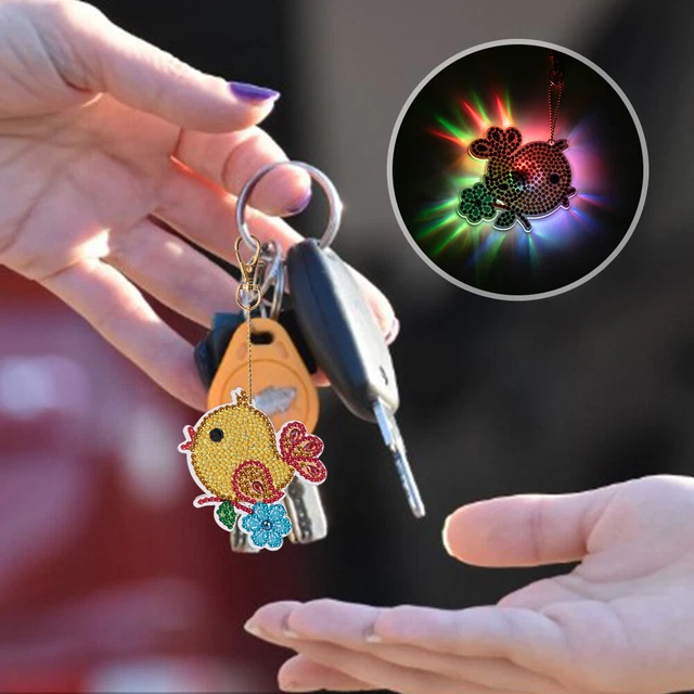 Cartoon Diamond Painting Keychain DIY Luminous Key Ring Pendant (DSK026) 3