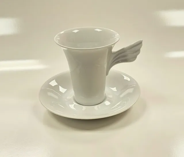 Rosenthal Studio-Line Mythos Paul Wunderlich Winged White Coffee Cup and saucer