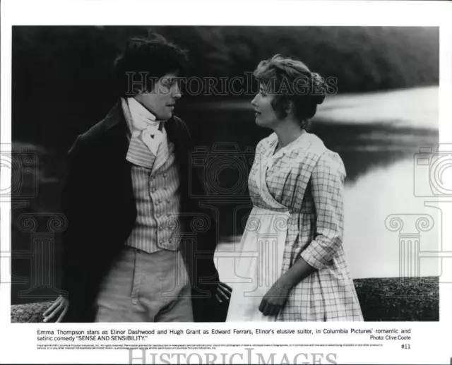 1995 Press Photo Emma Thompson and Hugh Grant star in "Sense and Sensibility"