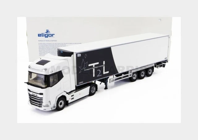 Miniature DAF XG Semi-remorque Frigo Chereau – Transports Lemesle – Eligor 1/43