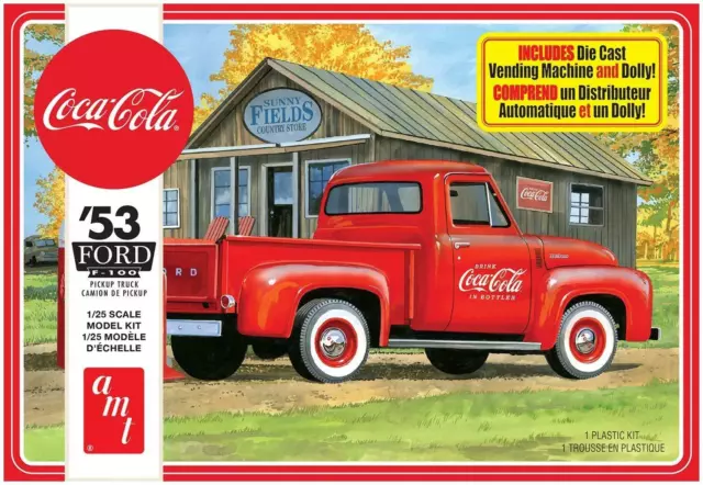 AMT 1953 Ford Pickup, Coca Cola Modell Set 1144 1/25 Plastik Modellbau Set