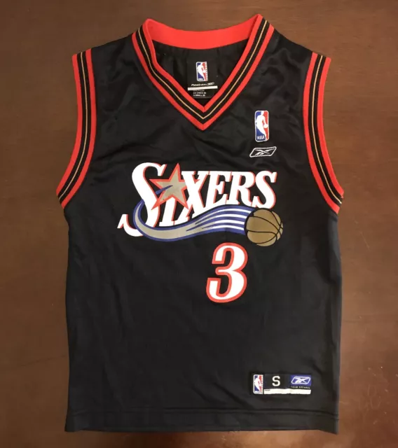 2002 Allen Iverson Philadelphia 76ers Reebok NBA Jersey Youth Size XL –  Rare VNTG