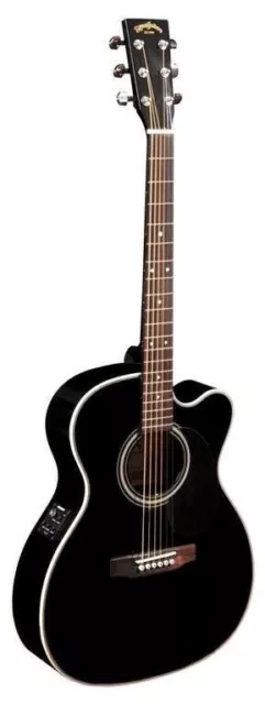 Akustische Gitarre Amplificata Sigma Serie OOOMC-1STE-BK