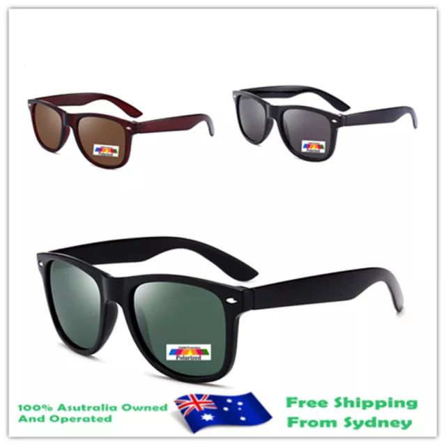 Mens Womens Vintage Fashion Glasses Eyewear Polarised Large Sunglasses