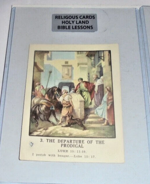 VINTAGE BIBLE STUDY Lesson Color Card Christian Crossing The Jordan vintage-bible-study-lesson-color-card-christian-crossing-the-jordan