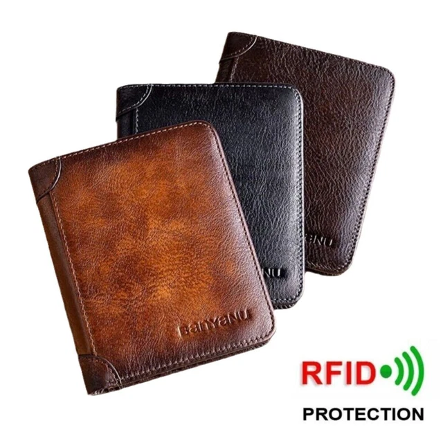 Geldbörse Mit Rfid Schutz Herren Test RFID ECHT LEDER Portemonnaie Geldbörse Riegelbörsel Herren Querformat