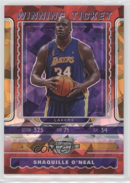 2019 Contenders Optic Winning Tickets Red Cracked Ice Prizm Shaquille O'Neal HOF