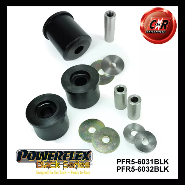 Powerflex Black Rr Diff Bushes For 6 Series F06-F13 (2011-) PFR5-6031BLK/6032BLK