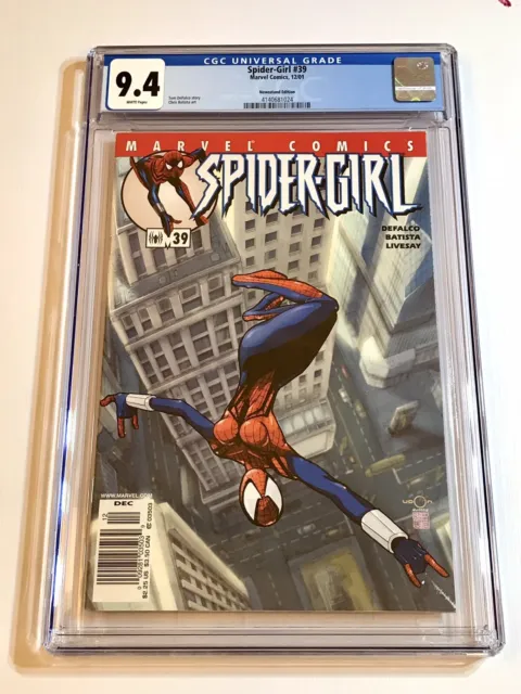 2001 Spider-Girl #39 Rare Newsstand Variant Graded Cgc 9.4 Wp Census Pop 1