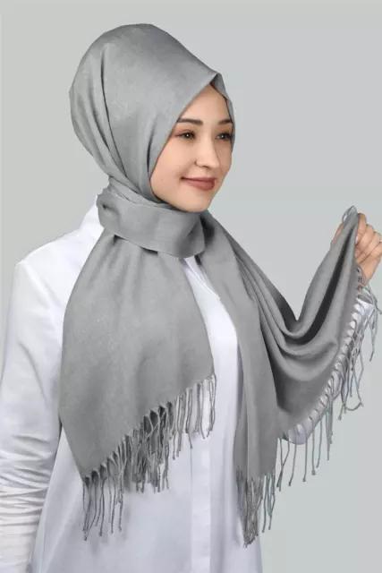 Ladies Lightweight Fashionable Plain Viscose Polyester Scarf Hijab Shawl Wrap