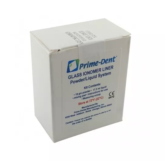 Prime-Dent Permanent Glass Ionomer LINER Dental Luting Cement