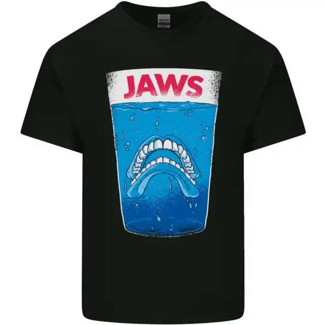 T-shirt da uomo cotone Jaws Funny Parody Dentures denti teschio