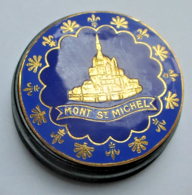 Broche Vintage En Émaux Cloisonné - Rose Et Plume - Occasion - Accessoire Décoratif