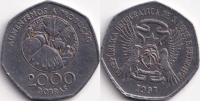 1000 Dobras 1997 Sao Tomé Et Principe Fao Fleurs / Armoiries