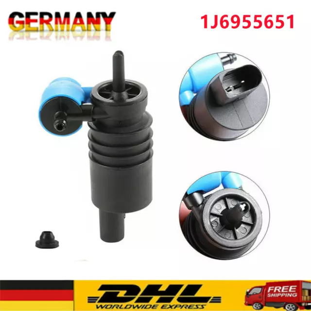 WASCHWASSERPUMPE SCHEIBENWASCHPUMPE 1J6955651 für VW GOLF 4 Mercedes Audi Skoda