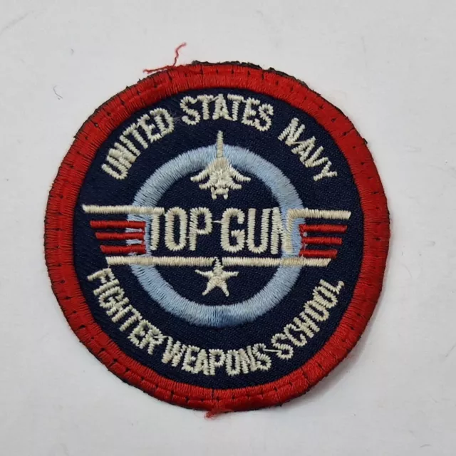 Vintage US Navy Fighter Weapons School Top Gun Embroidered Cloth Patch
